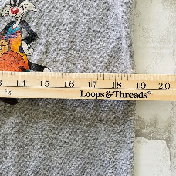 Space Jam Tune Squad Short Sleeve Gray T Shirt (No Sz Tag) - Picture 4 of 4